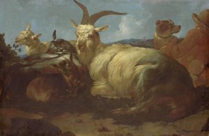 Ein Ziegenhirte beobachtet seine Tiere