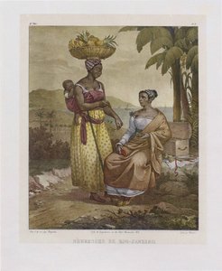 Schwarze Frauen aus Rio de Janeiro. Aus Malerische Reise in Brasilien, 1835 von Johann Moritz Rugendas