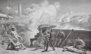 Die Bombardierung von Alexandria von Johann Nepomuk (after) Schonberg