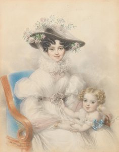 Prinzessin Henrietta von Nassau-Weilburg 1797-1829 mit Tochter Maria, 1829
