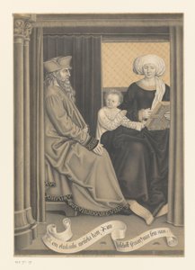 Bischof Servatius bei einer Frau und einem Kind