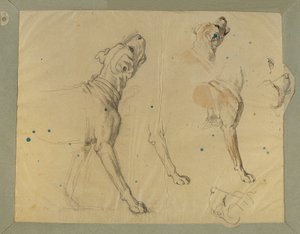Hundestudie zur "Heimkehr des Landwehrmannes" (1820)