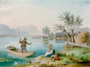 Fischerfamilie am Chiemsee