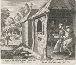 Abraham von Edessa als Einsiedler von Johann Sadeler (I)