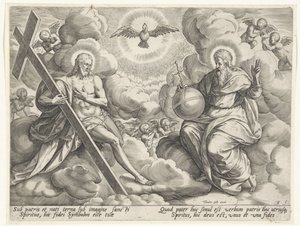 Die heilige Dreifaltigkeit in den Wolken