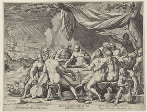 Die sündige Menschheit vor der Sintflut von Johann Sadeler (I)