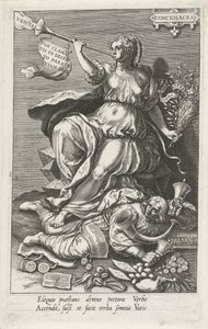 Gewissen (Conciosacra) überwindet falsche Propheten (Pseudo prophetae) von Johann Sadeler (I)