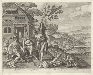 Lamech und seine zwei Frauen von Johann Sadeler (I)