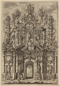 Triumphbogen für Karl V. von Johann Ulrich Kraus, after Peter Schubert von Ehrenberg