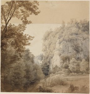 Der Rabenstein im Neandertal bei Düsseldorf von Johann Wilhelm Schirmer
