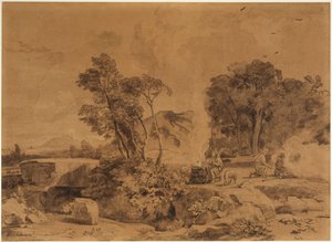 Kains und Abels Opfer (1. Mose 4, 4-5) von Johann Wilhelm Schirmer