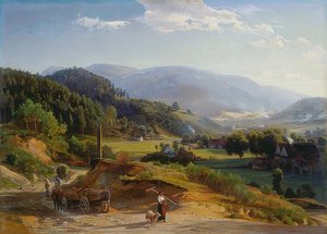 Landschaft mit Schmiede