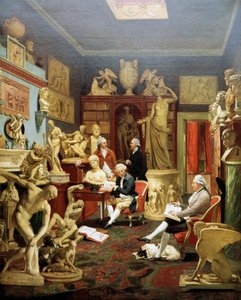 Charles Townley in seiner Skulpturengalerie, Park Street, London 1782, Gemälde von Johann Zoffany (1733-1810)