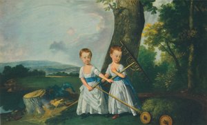 Kinderkleidung: Die Blunt-Jungen, ca. 1767, 1948 von Johan Joseph Zoffany