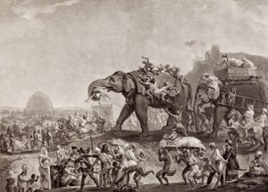Botschaft von Hyderbeck nach Kalkutta, vom Vizier von Oude, über Patna, im Jahr 1788, um Lord Cornwallis zu treffen, veröffentlicht um 1800