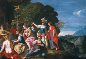 Athene und die neun Musen an den Quellen von Hipokrene, 1624