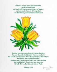 Der Rosentaler Tulpenstrauß für Ruhe, Freude, Frieden, Geborgenheit und Dankbarkeit