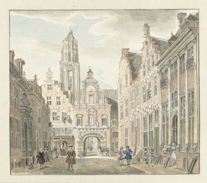 Nieuwstraat in Utrecht mit Blick auf den Domturm