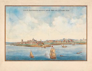 New York vom Meer aus im 17. Jahrhundert