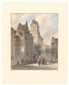 Ansicht des Rathauses von Delft von Johannes Bosboom