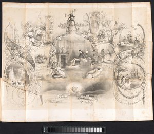 Karikatur im Leidener Studentenalmanach, 1854 von Johannes Christiaan d