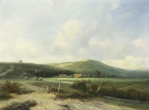 Ansicht in den Dünen von Johannes Franciscus Hoppenbrouwers