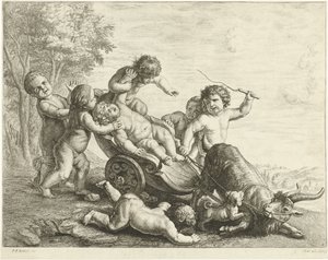 Putti mit Ziegenwagen