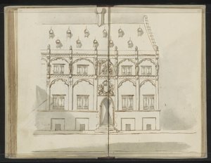 Fassade, möglicherweise der Lateinschule in Nijmegen