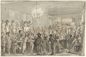 Eine revolutionäre Versammlung in Delft im Jahr 1795 von Johannes Jelgerhuis