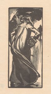 Gehende Frau von hinten gesehen