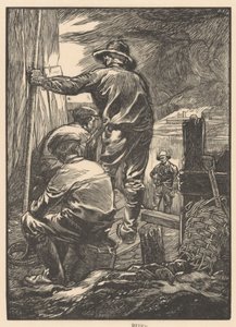 Vier Arbeiter am Wasser von Johannes Josephus Aarts