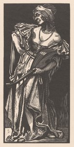 Frau mit Laute von Johannes Josephus Aarts