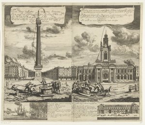 Verwendung der Schlauchfeuerspritzen in London, ca. 1690-1700 von Johannes Kip