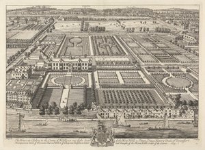 Ansicht von Beaufort House und Chelsea 1699