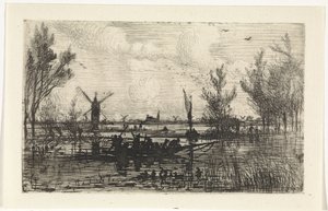 Holländische Landschaft von Johannes Tavenraat