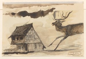Haus und Hirsch