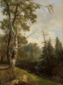 Waldstück bei Wolfheze (Bosgezicht bij Wolfheze) von Johannes Warnardus Bilders