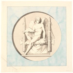 Der Genius der Gerechtigkeit. Zeichnung für das Marmorrelief auf der Freiheitsstatue von Johannes Wiedewelt