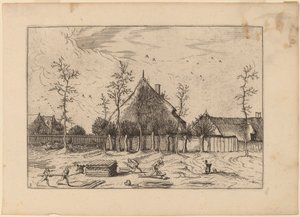 Bauernhof von Johannes and Lucas van Doetechum after Master of the Small Landscapes