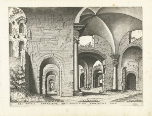 Ansicht der Thermen von Diokletian von Johannes of Lucas van Doetechum (attributed to)