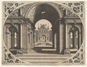Tafel aus Varie Architecture, ca. 1560 von Johannes van Doetecum I