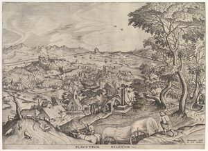 Der belgische Wagen Plaustrum Belgicum aus Die großen Landschaften