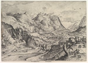 Der listige Vogelfänger Insidiosus auceps aus Die großen Landschaften, ca. 1555-56 von Johannes van Doetecum I