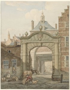 Durchblick durch ein Tor in Dordrecht