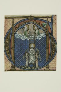 Die Himmelfahrt des hl. Dominikus in einem historisierten Initial „G“ aus einem Graduale
