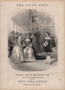 Das Lautenlied aus Anna Bolena von Donizetti (Farblithographie)