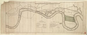 Mr. S. Wyatts Plan, die vorgeschlagenen Londoner Docks im Vergleich zu denen, die auf der Isle of Dogs vorgeschlagen wurden