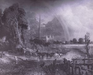 Kathedrale von Salisbury von den Wiesen, Bibbys Jahrbuch von John (after) Constable