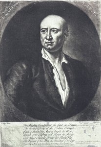 James Figg, erster englischer Bare-Knuckle-Boxmeister, gestorben 1734 (Gravur)