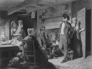 Illustration für Die Samstagabend des Cottars von Robert Burns, Verse VII und VIII